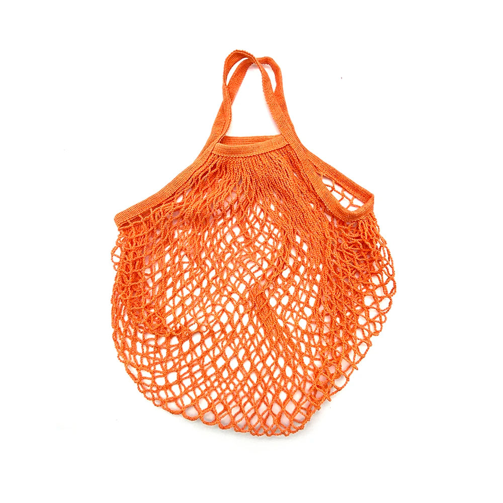 Reusable Foldable Cotton Mesh Shopping Bag - Earthly Boutique