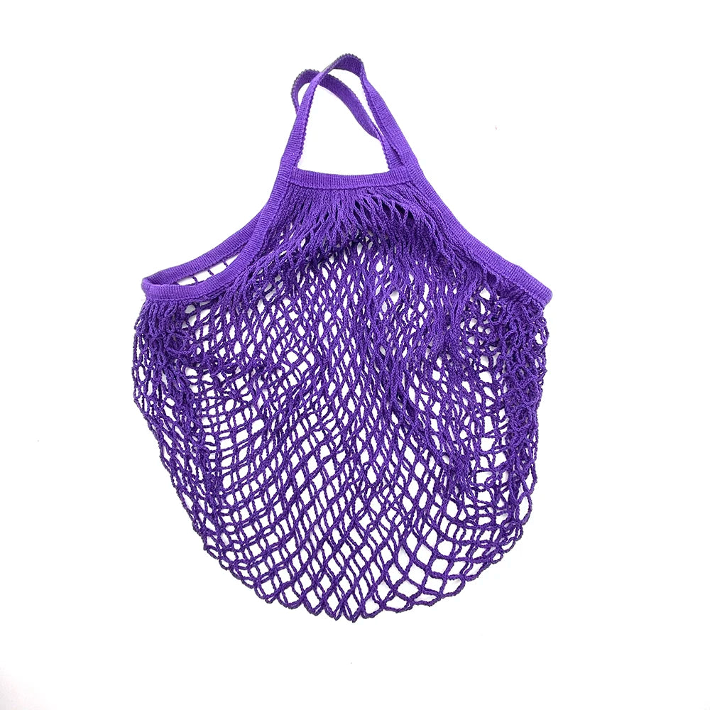 Reusable Foldable Cotton Mesh Shopping Bag - Earthly Boutique