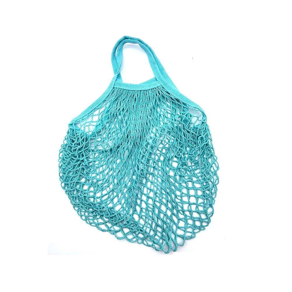 Reusable Foldable Cotton Mesh Shopping Bag - Earthly Boutique