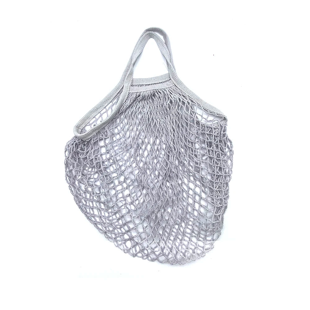 Reusable Foldable Cotton Mesh Shopping Bag - Earthly Boutique