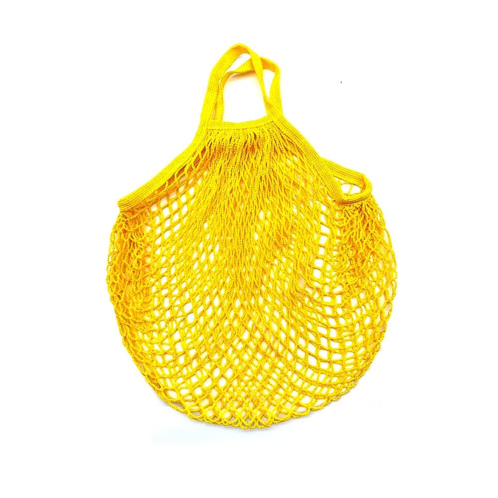 Reusable Foldable Cotton Mesh Shopping Bag - Earthly Boutique