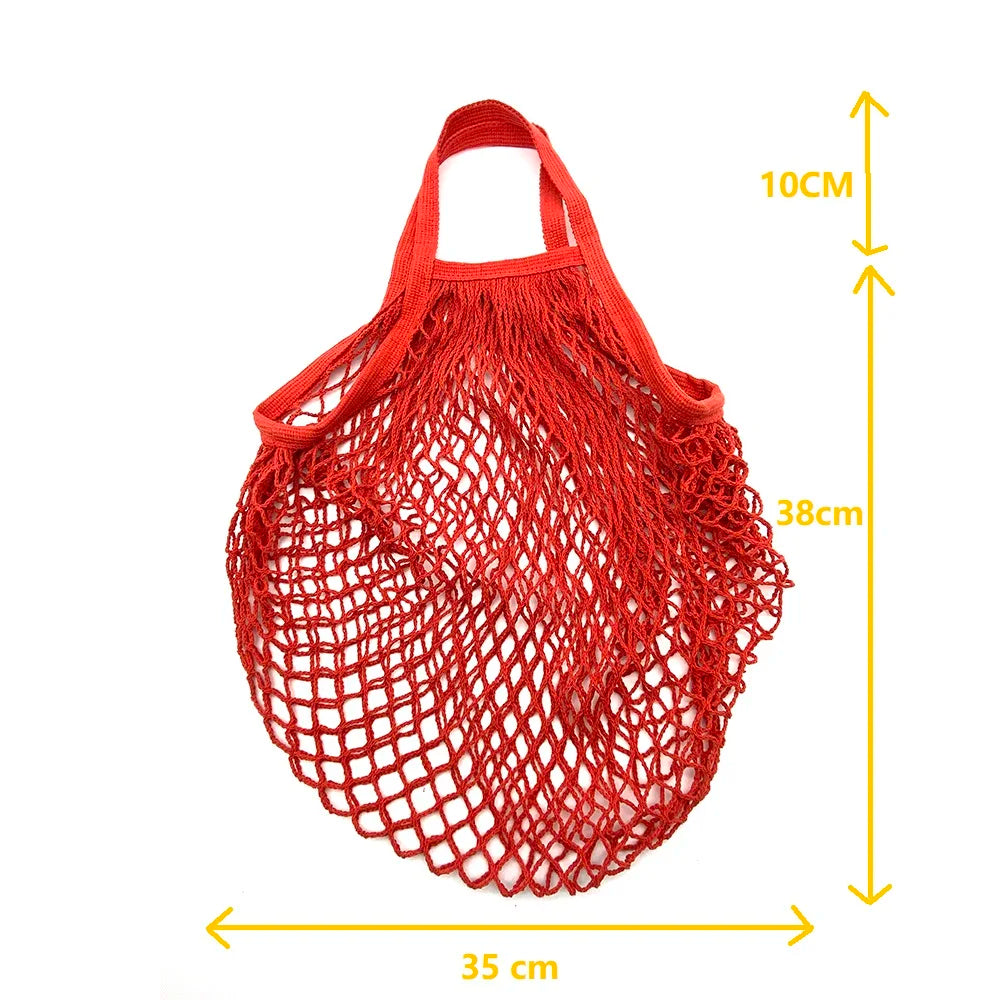 Reusable Foldable Cotton Mesh Shopping Bag - Earthly Boutique