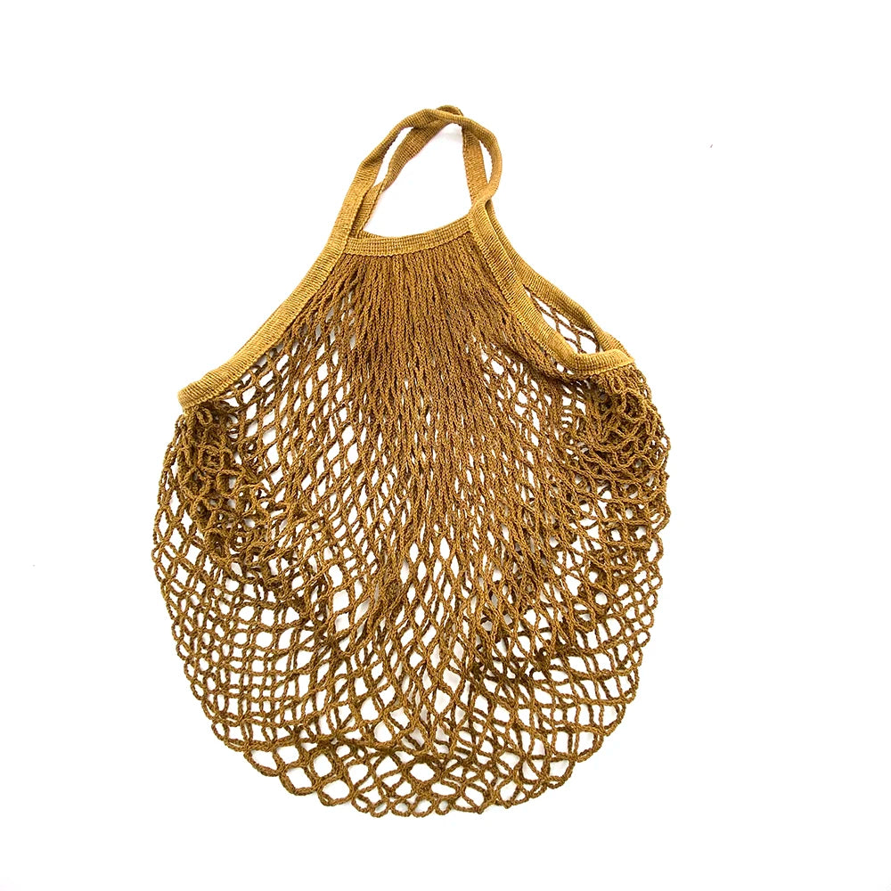 Reusable Foldable Cotton Mesh Shopping Bag - Earthly Boutique