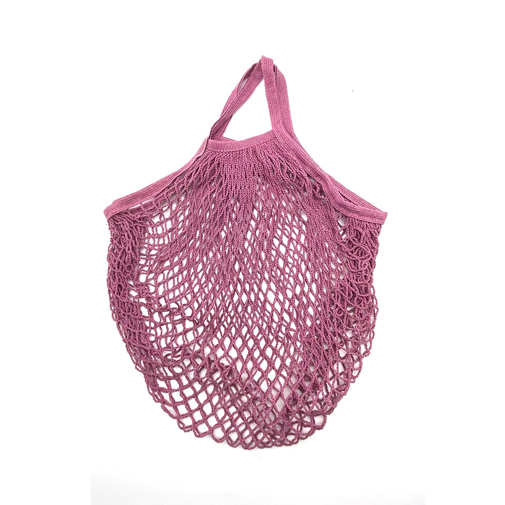 Reusable Foldable Cotton Mesh Shopping Bag - Earthly Boutique