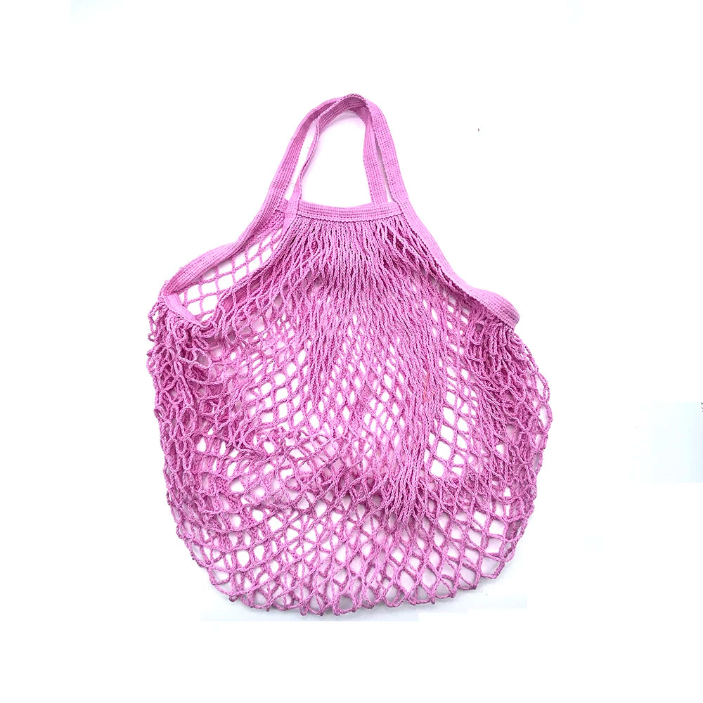 Reusable Foldable Cotton Mesh Shopping Bag - Earthly Boutique