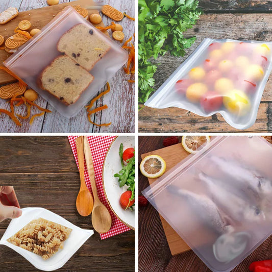 Reusable Leakproof Silicone Food Storage Bags - Earthly Boutique