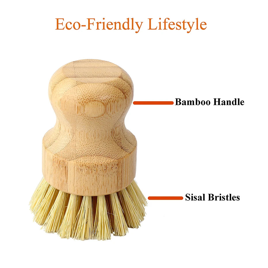 Bamboo Dish Scrub Brush - Earthly Boutique