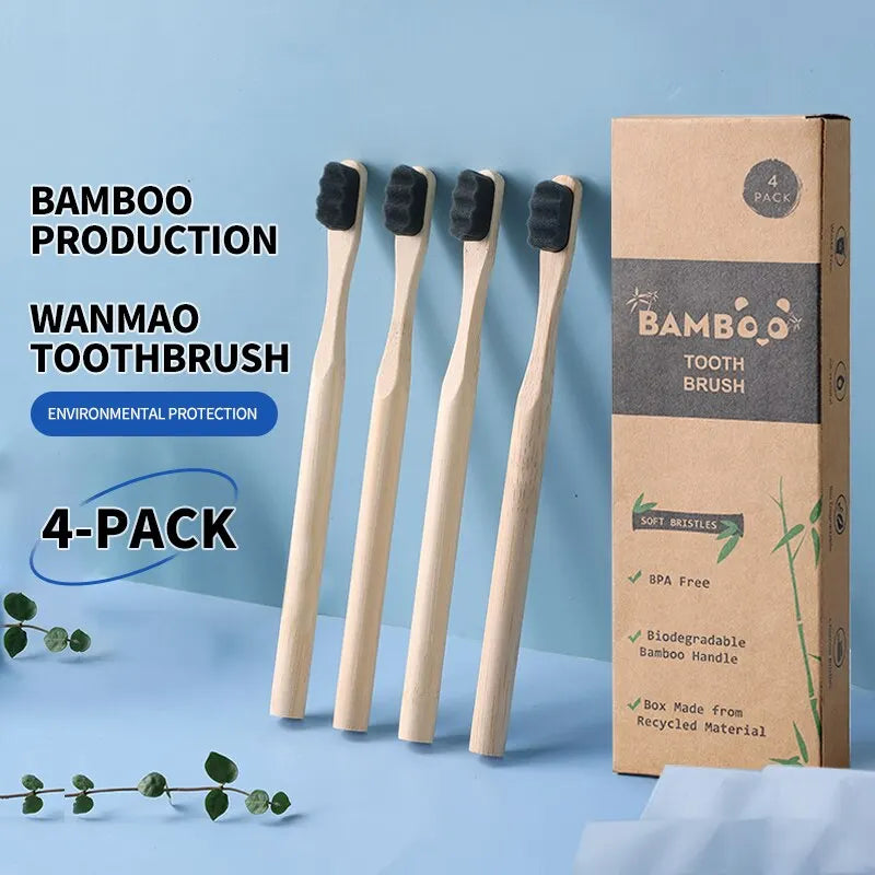 Biodegradable Bamboo Toothbrush Set - Earthly Boutique