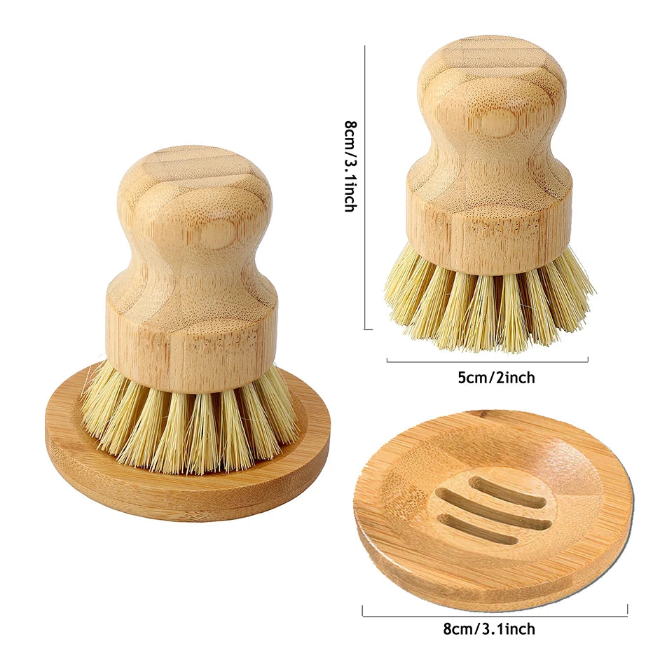 Bamboo Dish Scrub Brush - Earthly Boutique